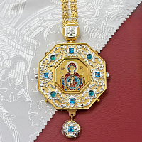 2.7.1593лп-28/41лп Панагия с цепью (Юв. сплав)