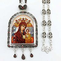 ( 2.7.1045л-2/80л )( Панагия с цепью )( Юв. Сплав )